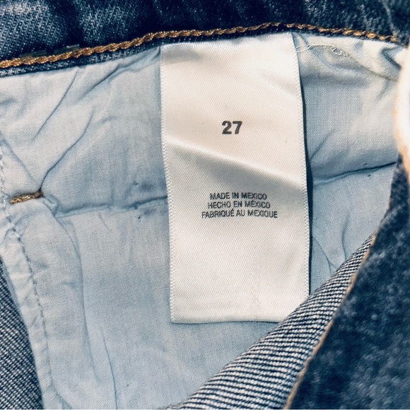 FAVORITE DAUGHTER 27 PETITE SHORTIE VALENTINA TOWER SUPER HIGH RISE - MED INDIGO - Picture 5 of 13